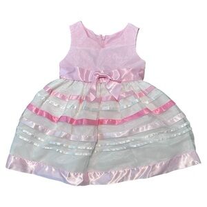 Bonnie Baby | Girls Toddler Pink Ribbon Dress | Size 24 months | EUC